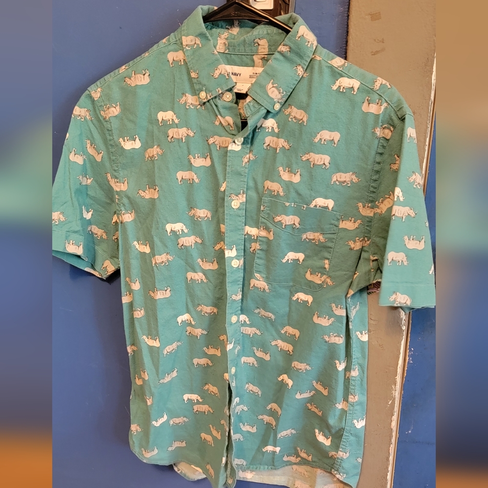 Old Navy mint button down shirt